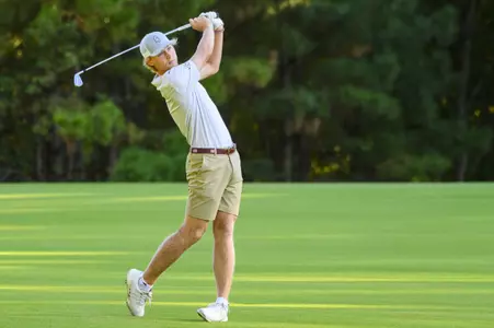 FAYETTEVILLE, AR - October 03, 2022 - Mississippi State's Garrett Endicott during the Blessings Collegiate Invitational in Fayetteville, AR. Photo By Gunnar Rathbun
