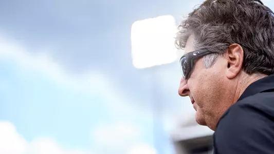 STARKVILLE, MS - September 04, 2021 - Mississippi State Head Coach Mike Leach before the game between the LA Tech Bulldogs and the Mississippi State Bulldogs at Davis Wade Stadium at Scott Field in Starkville, MS. Photo By Austin Perryman