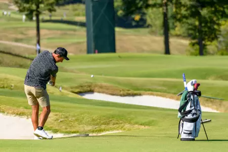 FAYETTEVILLE, AR - October 04, 2022 - Mississippi State's Hunter Logan during the Blessings Collegiate Invitational at Blessings Golf Club in Fayetteville, AR. Photo By Gunnar Rathbun