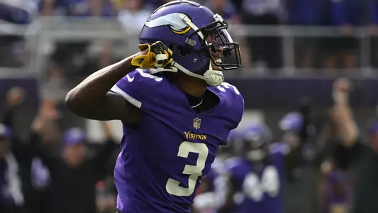 Sep 11, 2022; Minneapolis, Minnesota, USA; Minnesota Vikings cornerback Cameron Dantzler Sr. (3) against the Green Bay Packers in action at U.S. Bank Stadium. Mandatory Credit: Jeffrey Becker-USA TODAY Sports