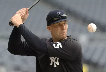 Jul 6, 2022; Pittsburgh, Pennsylvania, USA; New York Yankees first base coach Travis Chapman (75) participates in pre-game activities before the game against the Pittsburgh Pirates at PNC Park. Mandatory Credit: Charles LeClaire-USA TODAY Sports