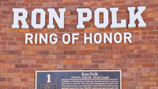 STARKVILLE, MS - May 01, 2021 - Ring of Honor Inductee Paul Maholm poses during the Ron Polk Ring of Honor ceremony at Adkerson Plaza at Dudy Noble Field at Polk-Dement Stadium in Starkville, MS. Photo By Austin Perryman