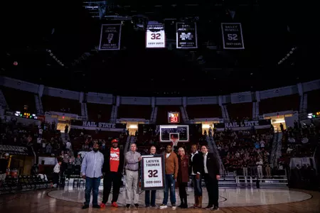 STARKVILLE, MS - November 11, 2022 - \wb during the LaToya Thomas Jersey Commencement Ceremony during the game between the North Alabama Lions and the Mississippi State Bulldogs at Humphrey Coliseum in Starkville, MS. Photo By Kevin Snyder