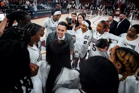 STARKVILLE, MS - November 09, 2022 - Mississippi State Head Coach Sam Purcell during the game between the Mississippi Valley State Delta Devils and the Mississippi State Bulldogs at Humphrey Coliseum in Starkville, MS. Photo By Mike Mattina