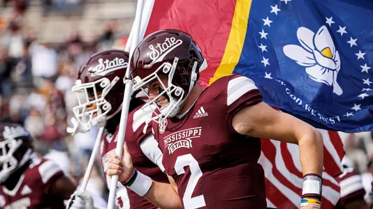 STARKVILLE, MS - November 19, 2022 - \fb during the Senior Day game between the East Tennessee State Buccaneers and the Mississippi State Bulldogs at Davis Wade Stadium at Scott Field in Starkville, MS. Photo By Kevin Snyder