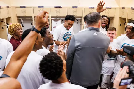 FORT MYERS, FL - November 23, 2022 - The Mississippi State Bulldogs after the Fort Myers Tipoff Championship game between the Utah Utes and the Mississippi State Bulldogs at Suncoast Credit Union Arena in Fort Myers, FL. Photo By Kevin Snyder