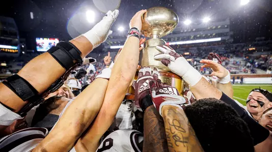 OXFORD, MS - November 24, 2022 - \fb before the Battle for the Golden Egg between the Mississippi State Bulldogs and the Ole Miss Rebels at Vaught Hemingway Stadium in Oxford, MS. Photo By Kevin Snyder