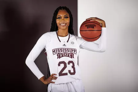 STARKVILLE, MS - October 05, 2022 - Mississippi State Forward Ramani Parker (#23) during Women’s Basketball production day at Humphrey Coliseum in Starkville, MS. Photo By Mike Mattina