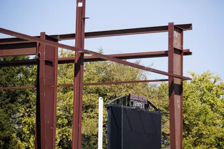 STARKVILLE, MS - October 11th, 2022 - Exterior construction updates at Nusz Park in Starkville, MS. Photo By Mike Mattina