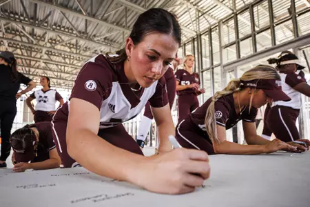 STARKVILLE, MS - November 04, 2022 - Mississippi State Catcher/Utility Riley Hull (#4) during the Fall World Series at Nusz Park in Starkville, MS. Photo By Mike Mattina