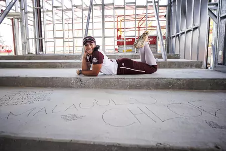 STARKVILLE, MS - November 04, 2022 - Mississippi State Outfielder Chloe Malau’ulu (#14) during the Fall World Series at Nusz Park in Starkville, MS. Photo By Mike Mattina