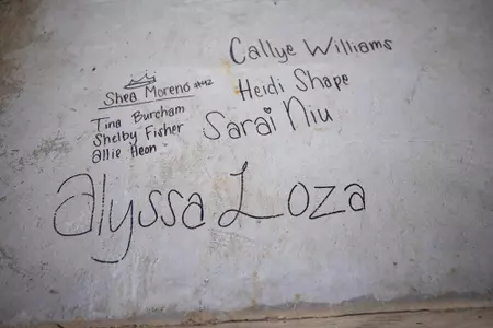 STARKVILLE, MS - November 04, 2022 - Names of former Mississippi State Bulldogs players signed on the foundation of the new indoor softball facility during the Fall World Series at Nusz Park in Starkville, MS. Photo By Mike Mattina