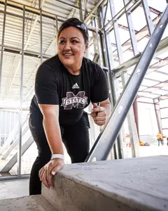 STARKVILLE, MS - November 04, 2022 - Mississippi State Head Coach Samantha Ricketts during the Fall World Series at Nusz Park in Starkville, MS. Photo By Mike Mattina