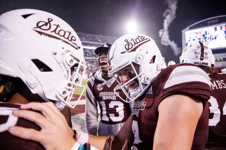 STARKVILLE, MS - November 05, 2022 - Mississippi State Quarterback Will Rogers (#2) during the game between the Auburn Tigers and the Mississippi State Bulldogs at Davis Wade Stadium at Scott Field in Starkville, MS. Photo By Kevin Snyder