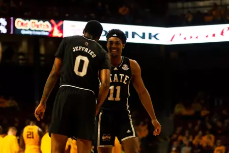 MINNEAPOLIS, MN - December 11, 2022 - Mississippi State Guard Eric Reed Jr (#11) during the game between the Minnesota Golden Gophers and the Mississippi State Bulldogs at Williams Arena in Minneapolis, Minnesota. Photo By Rebecca Twite