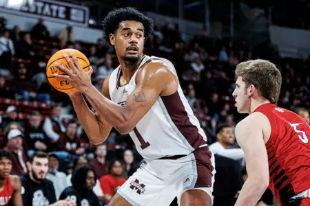 STARKVILLE, MS - December 17, 2022 - Mississippi State Forward Tolu Smith (#1) during the game between the Nicholls State Colonels and the Mississippi State Bulldogs at Humphrey Coliseum in Starkville, MS. Photo By Kevin Snyder