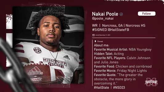 Nakai Poole Get To Know