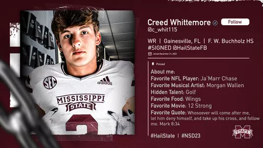 Creed Whittemore Get To Know