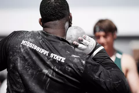 STARKVILLE, MS - March 26, 2022 - Mississippi State’s Jeremiah Pierce during the Al Schmidt Bulldog Relays at the Mike Sanders Track Complex in Starkville, MS. Photo By Austin Perryman