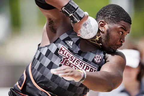 STARKVILLE, MS - April 30, 2022 - Mississippi State’s Jeremiah Pierce during the Maroon & White Invite at the Mike Sanders Track Complex in Starkville, MS. Photo By Austin Perryman