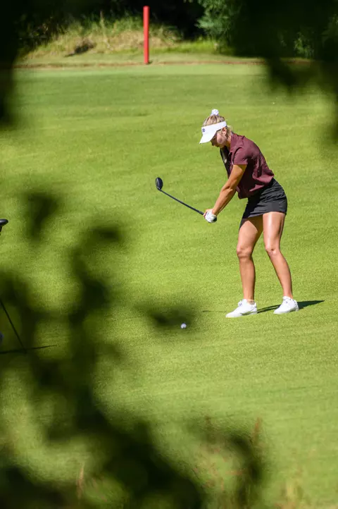 FAYETTEVILLE, AR - October 03, 2022 - Mississippi State's Abbey Daniel during the Blessings Collegiate Invitational in Fayetteville, AR. Photo By Gunnar Rathbun