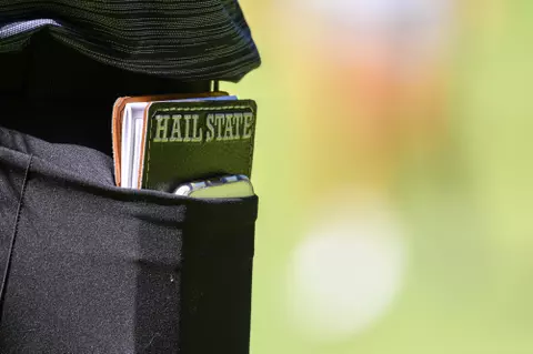 FAYETTEVILLE, AR - October 03, 2022 - A Mississippi State Bulldogs during the Blessings Collegiate Invitational in Fayetteville, AR. Photo By Gunnar Rathbun