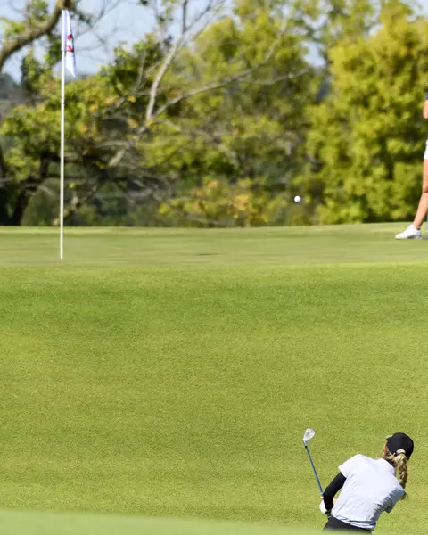 FAYETTEVILLE, AR - October 04, 2022 - Mississippi State's Ashley Gilliam during the Blessings Collegiate Invitational at Blessings Golf Club in Fayetteville, AR. Photo By Gunnar Rathbun