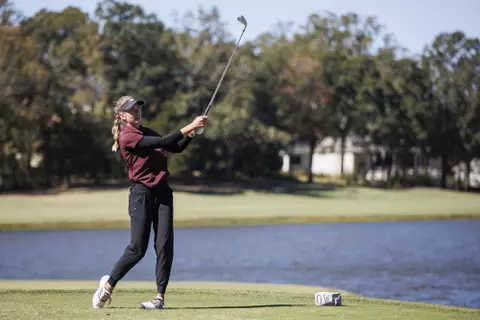 STARKVILLE, MS - October 18, 2022 - Mississippi State's Abbey Daniel during The Alley at Old Waverley Golf Club in West Point, MS. Photo By Mike Mattina