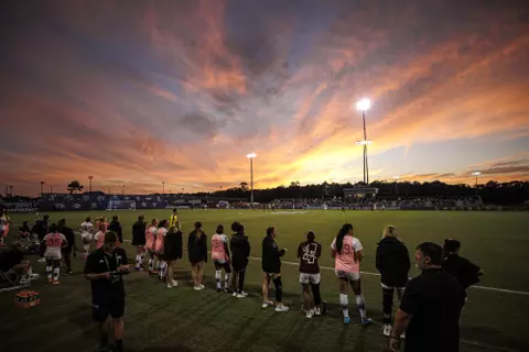 PENSACOLA, FL - October 30, 2022 - The Mississippi State Bulldogs during the SEC Tournament match between the Texas A&M Aggies and the Mississippi State Bulldogs at the Ashton Brosnaham Soccer Complex in Pensacola, FL.. Photo By Mike Mattina