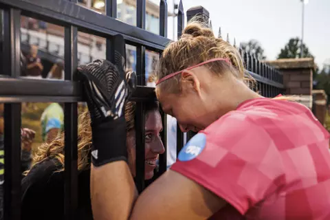 STARKVILLE, MS - November 11, 2022 - Mississippi State Goal Keeper Maddy Anderson (#1) during the First Round NCAA match between the New Mexico State Aggies and the Mississippi State Bulldogs at the MSU Soccer Field in Starkville, MS. Photo By Mike Mattina