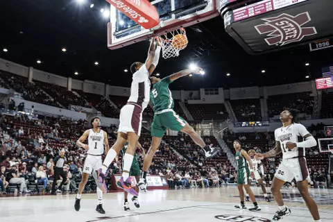 STARKVILLE, MS - December 03, 2022 - Mississippi State Forward DJ Jeffries (#0) during the game between the Mississippi Valley Delta Devils and the Mississippi State Bulldogs at Humphrey Coliseum in Starkville, MS. Photo By Mike Mattina