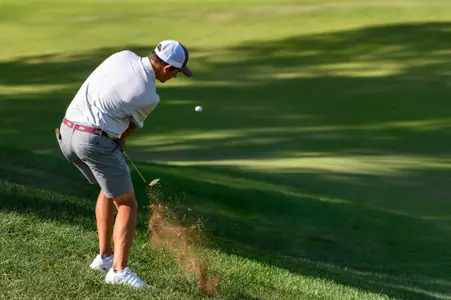 Ruan Pretorius at the Blessings Collegiate Invitational in Fayetteville, Ark.