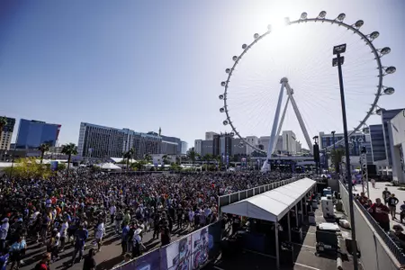 LAS VEGAS, NV - April 28, 2022 - A crowd gathers before the 2022 NFL Draft at Caesars Forum in Las Vegas, NV. Photo By Austin Perryman