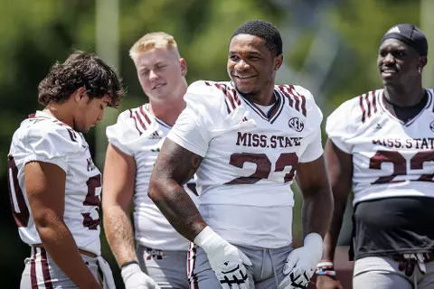STARKVILLE, MS - August 06, 2022 - Mississippi State Defensive Lineman Trevion Williams (#23) during a training camp practice at the Leo Seal Jr. Football Complex at Mississippi State University in Starkville, MS. Photo By Austin Perryman