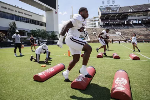 iSTARKVILLE, MS - August 13, 2022 - Mississippi State Defensive Lineman Trevion Williams (#23) during a fall camp scrimmage at Davis Wade Stadium at Scott Field in Starkville, MS. Photo By Austin Perryman