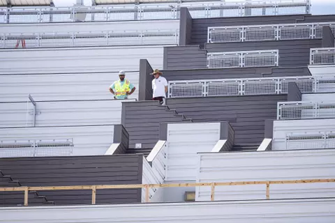 STARKVILLE, MS - August 13, 2022 - Mississippi State Director of Athletics John Cohen during the first fall scrimmage at Davis Wade Stadium at Scott Field in Starkville, MS. Photo By Kevin Snyder