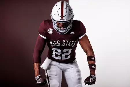 STARKVILLE, MS - August 03, 2022 - Former Mississippi State Cheerleader Bryson Tymes during the Dowsing-Bell Uniform content shoot in Holliman Athletic Center at Mississippi State University in Starkville, MS. Photo By Kevin Snyder