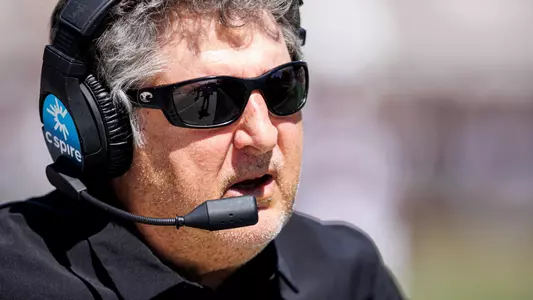STARKVILLE, MS - September 24, 2022 - Mississippi State Head Coach Mike Leach during the game between the Bowling Green Falcons and the Mississippi State Bulldogs at Davis Wade Stadium at Scott Field in Starkville, MS. Photo By Kevin Snyder