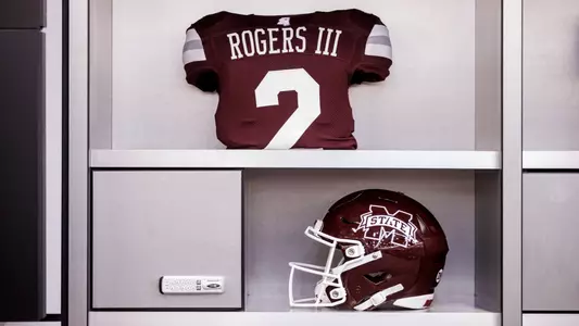 STARKVILLE, MS - September 02, 2022 - Mississippi State Quarterback Will Rogers (#2) locker at Davis Wade Stadium at Scott Field in Starkville, MS. Photo By Kevin Snyder