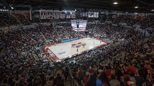 STARKVILLE, MS - December 28, 2022 - The Mississippi State Bulldogs during the game between the Alabama Crimson Tide and the Mississippi State Bulldogs at Humphrey Coliseum in Starkville, MS. Photo By Mike Mattina