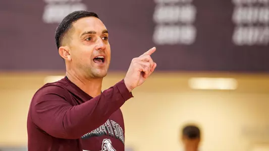 STARKVILLE, MS - September 25, 2023 - Mississippi State Head Coach Sam Purcell during practice at Mize Pavilion at Humphrey Coliseum at Mississippi State University in Starkville, MS. Photo By Jaden Powell