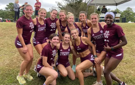 Cross Country poses post race at the Crimson Classic