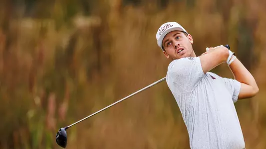 WEST POINT, MS - October 11, 2023 - Mississippi State's Bo Blanchard during the qualifying round  at Mossy Oak Golf Club in West Point, MS. Photo By Jaden Powell