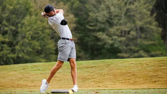 WEST POINT, MS - October 11, 2023 - Mississippi State's Loïc Ettlin during Qualifying Round at Mossy Oak Golf Club in West Point, MS. Photo By Jaden Powell