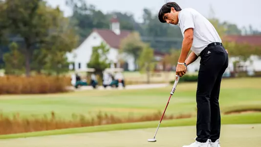 WEST POINT, MS - October 11, 2023 - Mississippi State's Alejandro Fierro during the qualifying round  at Mossy Oak Golf Club in West Point, MS. Photo By Jaden Powell