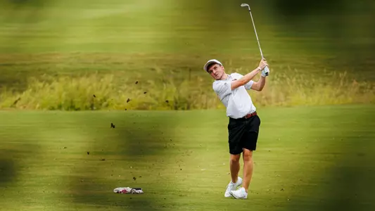 WEST POINT, MS - October 11, 2023 - Mississippi State's Ben Loveard during the qualifying round  at Mossy Oak Golf Club in West Point, MS. Photo By Jaden Powell