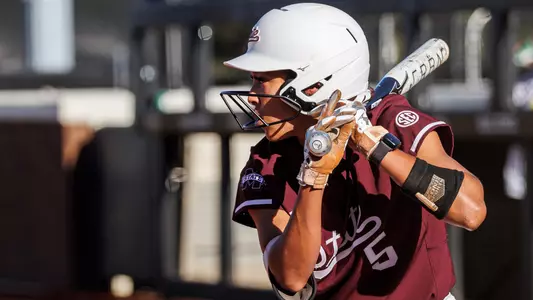 STARKVILLE, MS - October 20, 2023 - Mississippi State Infielder Jadyn Burney (#5) during the Fall World Series at Nusz Park in Starkville, MS. Photo by Ivy Rose Ball