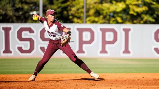 STARKVILLE, MS - October 20, 2023 - Mississippi State infielder Kylee Edwards (#67) during the Fall World Series at Nusz Park in Starkville, MS. Photo by Ivy Rose Ball