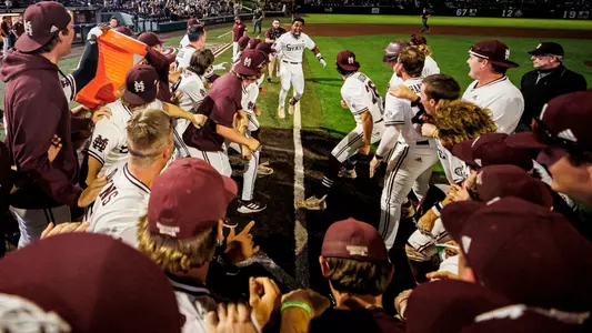 STARKVILLE, MS - May 18, 2023 - \bb during the game between the Texas A&M Aggies and the Mississippi State Bulldogs at Dudy Noble Field at Polk-Dement Stadium in Starkville, MS. Photo By Mike Mattina