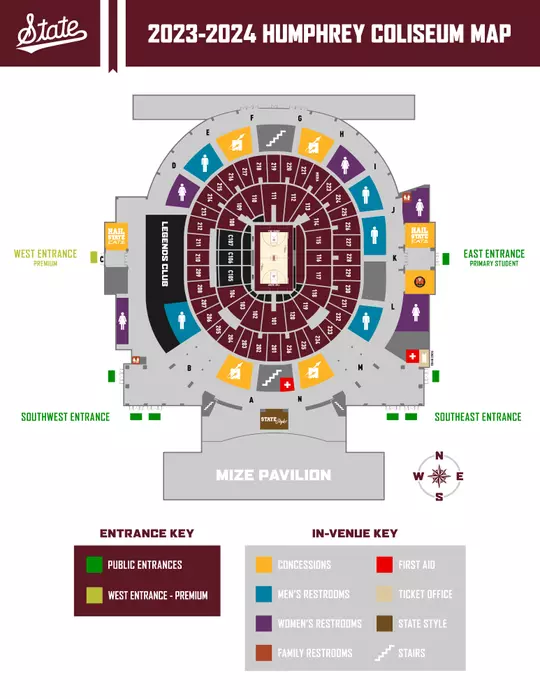 Humphrey Coliseum Map